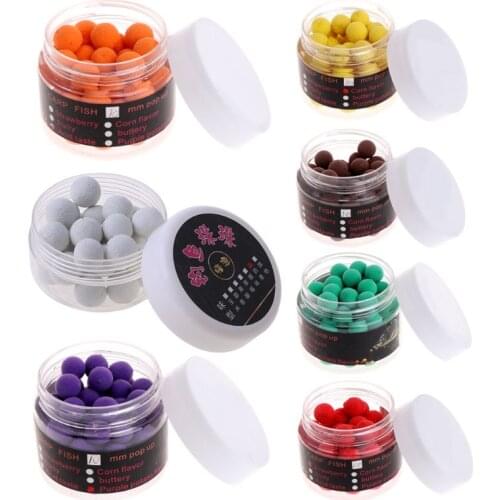 1 Box Carp Floating Fishing Lure Artificial Baits Beads Pops Up Flavor Smell Ball Artificial Carp Baits Lure Hair Rig