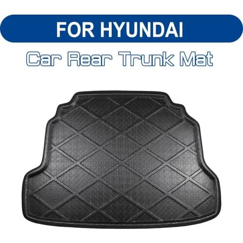 FOR Hyundai TUCSON Sonata Genesis IX25 IX35 IX45 SANTAFE ELANTRA Verna Car Rear Trunk Boot Mat Floor Mats Cargo Mat Waterproof