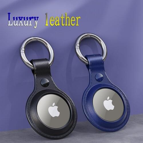 High Quality Leather Case For Apple AirTag Protective Cover For Apple Locator Tracker Anti-lost Device Keychain Protect Sleeve