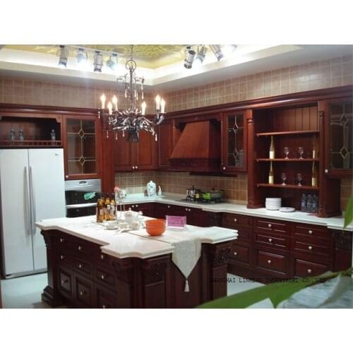 Modular wood kitchen cabinet(LH-SW038)