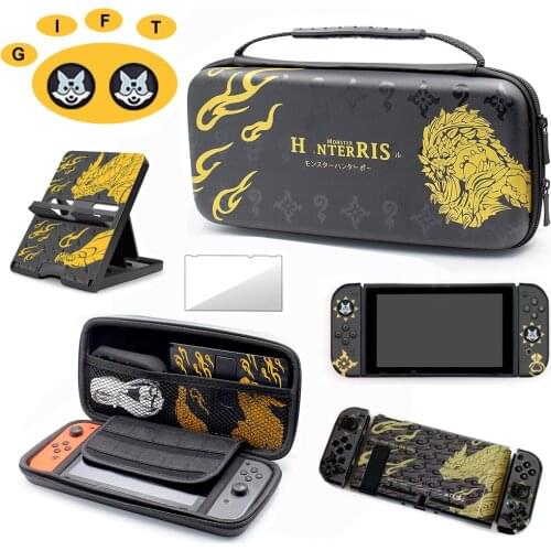 6 in 1 Accessories Kit For Nintendo Switch Storage Carry Bag Pouch Case Screen Protector Console Cover Shell Screen Protector
