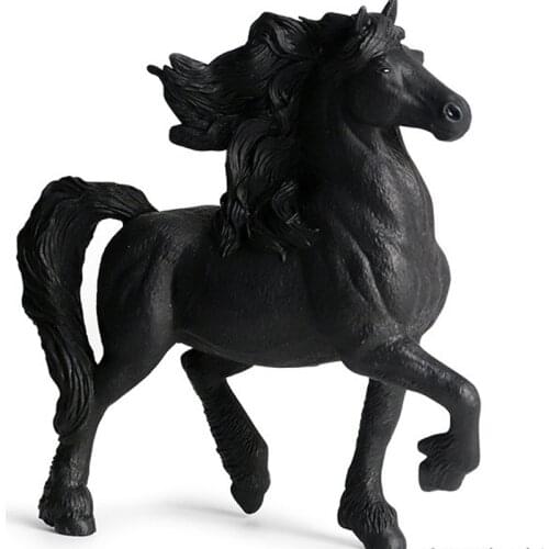 NEW 13cm Simulation Black Horse Animals Model Action Figure Simulation Wild Animal Action Figures Collection