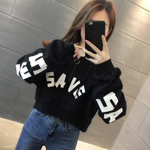 New Fashion Short Loose Waist Sweater Womens Autumn Professional Breathable Sport Hooded Coat Winter Running Top