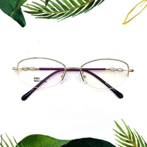 New Metal Glasses Ladies Half Frame Titanium Alloy Frame Reading Glasses Luxury+1 +1.5 +2 +2.5+3 +3.5 +4