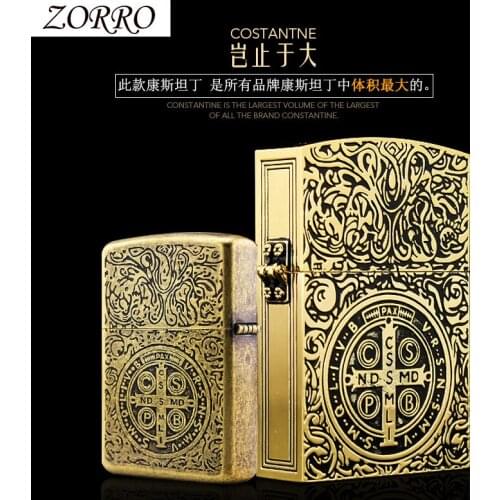 Limited ZORRO Personality Super Large Kerosene Lighter Constantine Creative Heavy Helmet Extra Large Lighter