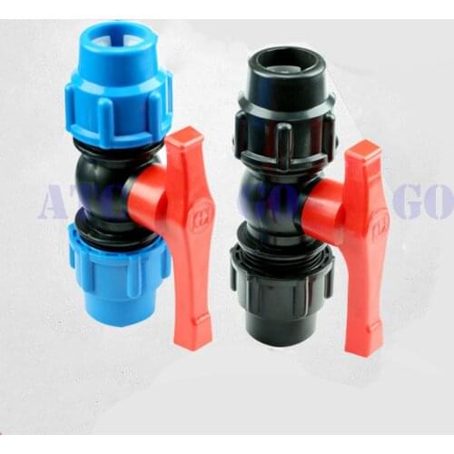 PE Fast Connection Pipe Valve Plastic Valve Internal Diameter 20/25/32/40/50mm