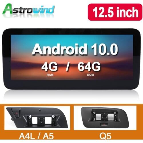 12.5 inch 8 Core 4G Android 10.0 Car GPS Navigation System Radio Player Media Stereo forAudi A4 forAudi A5 Q5 S4 S5 2009-2015