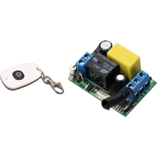 AC 220V 1CH Relay RF Wireless Remote Control Switch System Remote Control Receiver Transmitter For Lamps Electric doors windows