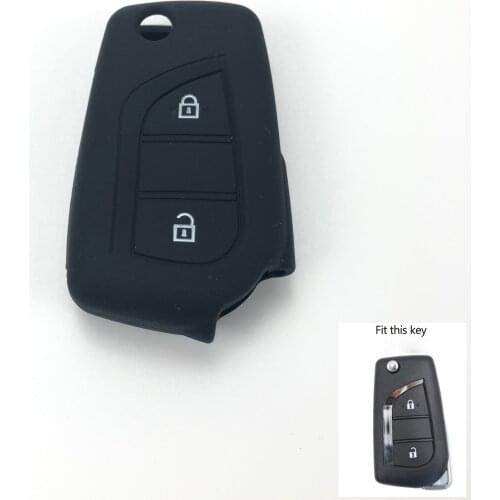 Silicone Car Key Cover For Toyota Camry Corolla RAV4 Yaris Highlander Land Cruiser PRADO Vios Vitz Reiz succeed Aqua Salvage