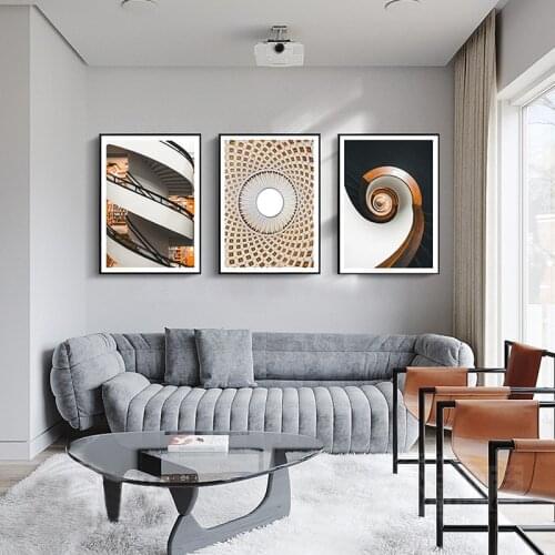 Nordic Black White Building wall art Canvas posters Painting Prints Abstract Pictures for Living Room Morden Decor NO Frame