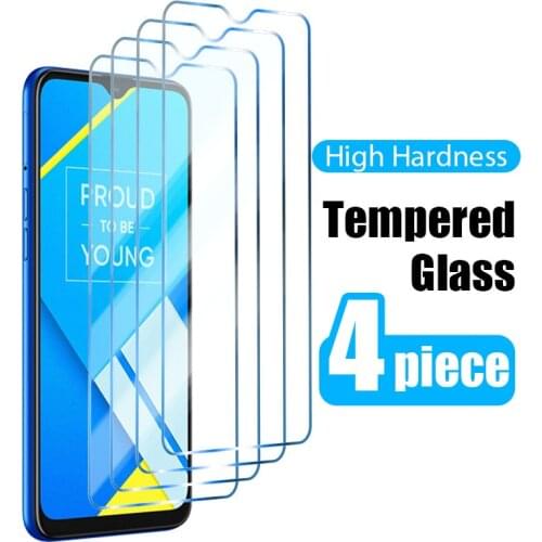 4PCS Screen Glass For Realme 8 7 6 X7 Q3 Pro 8 5G Q3 Tempered Glass for Realme GT Neo 8 7 X7 6 C21 C25 C11 Narzo 30 30A Film