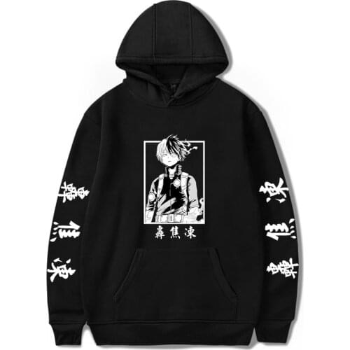 My Hero Academia Hoodies Women Men Long Sleeve Hooded Sweatshirts Todoroki Shoto Anime Fashion Streetwear Clothes