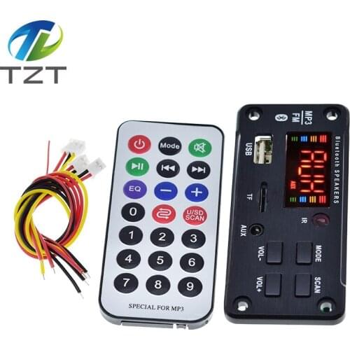 Big Screen 50W Amplifier MP3 WMA Decoder Board Bluetooth 5.0 USB FM AUX 3.5MM TF Radio Recording For Car Music Speaker