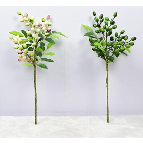 Olive fruit bean branch Christmas berry artificial flower home decoration flower wall plant wall artificial flower
