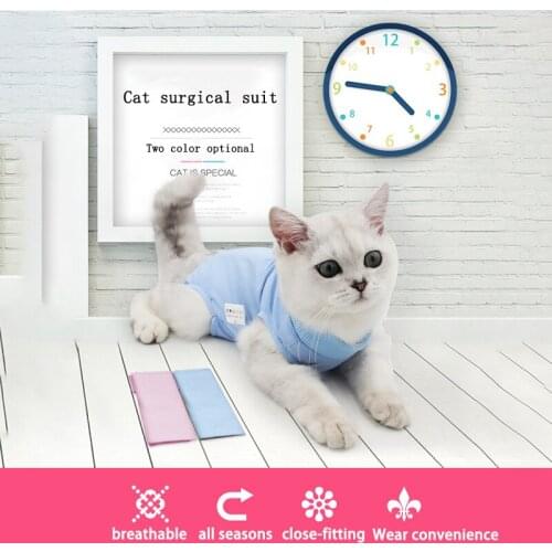 Pet Breathable Recovery Cloth Cat Dog Medicine Prevent Lick After Surgery Wear Four legged Weaning Recovery Suit Supplies