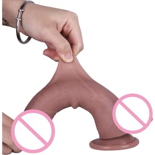 Liquid Silicone Penis Simulation Soft Penis Female Optimistic Masturbation Device for Both Sexes