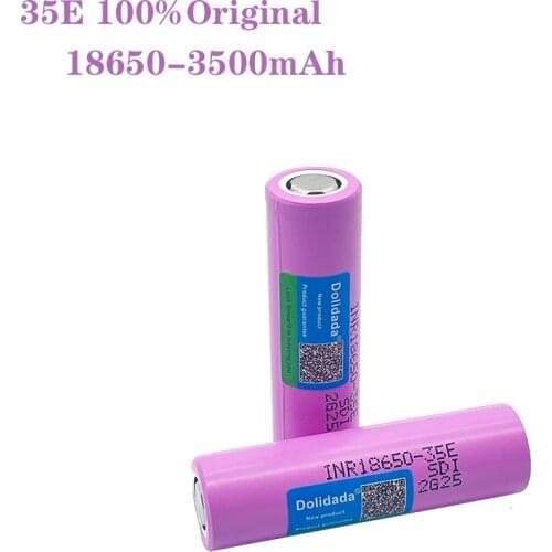 100% Original Fordolidada18650 3500mAh 20A discharge INR18650 35E 18650 battery Li-ion 3.7v rechargable Battery