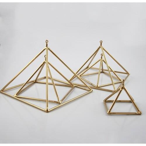 12 inch big size golden titanium quartz crystal singing pyramid for sound healing music therapy and chakra balancing with mallet