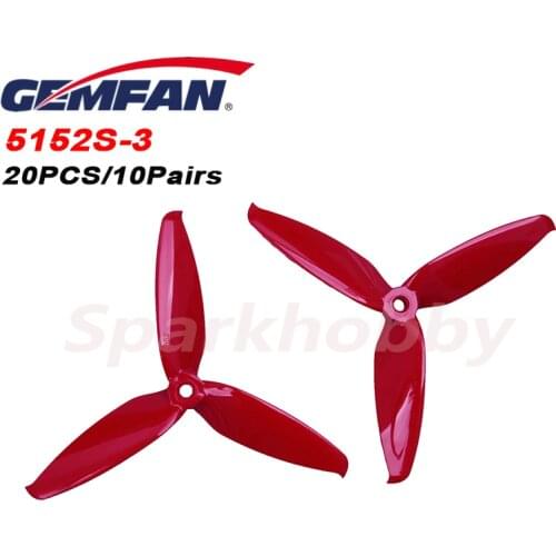 20PCS 10Pairs GEMFAN Flash 5152S 5.1x5.2 3-Blade Propeller CW CCW Propeller For 2205-2306 Motors Prop Compatible FPV RC drone
