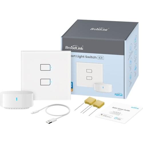 2021 Broadlink TC3 1/2/3 Gang-EU Standard Light Switch Modern Design White Touch Panel Wifi Wireless Smart Control Via S3 Hub