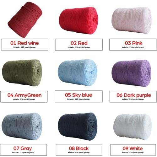 250g 100M Flat Cloth Thread For Household Hand Knitting DIY Bag Carpet Material Cloth Yarns 6mm Width Thick Thread Fancy Yarns