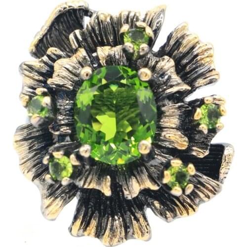 24x15mm Gothic Vintage Fishstar Created Pink Morganite Aquamarine White Pearl For Women Black Gold Silver Rings Drop Shipping