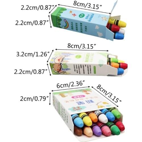 4/6/12 Colors Non Toxic Water Soluble Chalk Drawing Painting Soild Chalks for Teacher Children Kids Stationery C5AE