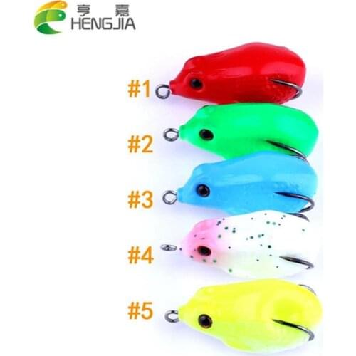 5pcs/lot Fishing Lures Box Package Soft Ray Frog Bird Lure Body Baby Mouse Isca Artificial Plastic Fishing Tackle 5CM 10G HJ105