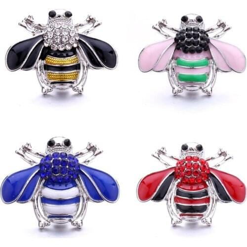 5pcs/lot DIY Crystal Metal Animal Snap Buttons Jewelry Fit 18mm Metal Snap Button Jewelry DIY Bracelet