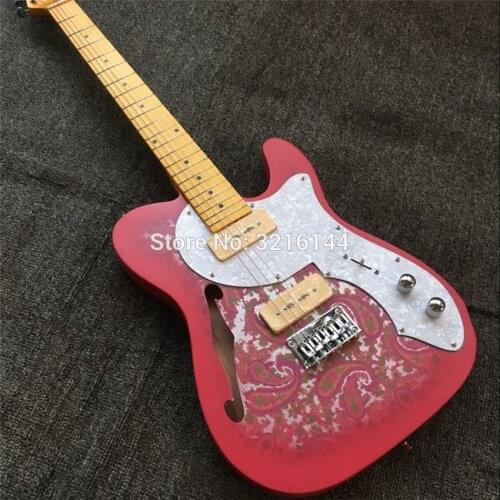 Inventory, new electric guitar, scrub paint, pink, amoeba watermark, 60S, white pearl protection board, free shipping