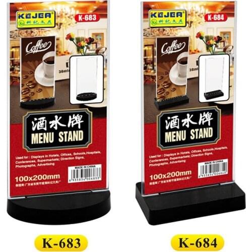 100*200mm Acrylic Sign Holder Portrait Ad Frames Table Plastic Brochure Flyer Holder Display For Home, Office, Store, Restaurant