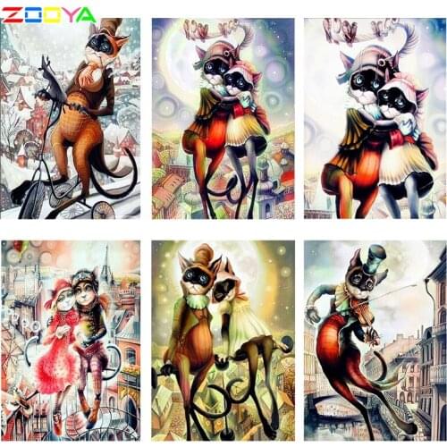 5D Diy Diamond Painting Cat Animals Diamond Cross Stitch Home Furnishing Decoration Embroidery Diamond Kit Home Decor H870