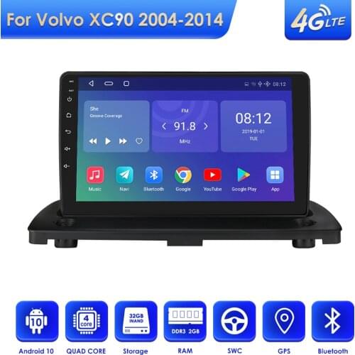 Android Car Radio Stereo Video For Volvo XC90 2004 - 2014 Car Multimedia Video Player GPS Navigation 2 din Auto 9" AHDCAM SWC