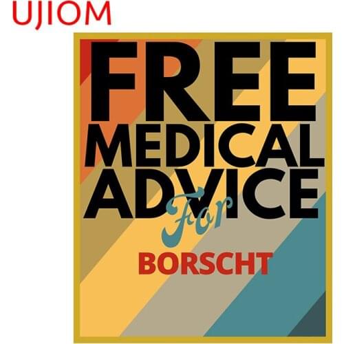 UJIOM Free Medical Advice Sticker Bathroom Wall Poster Kids Room Decoration Wallstickers Removable Wallpaper Decals Home Decor
