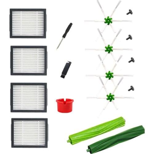 Side Brushes Main Brush Roller Brush Replacement Filter Cleaning Set for iRobot E5 E6 i7 i7+ Robot Vacuum Cleaner Spare Parts