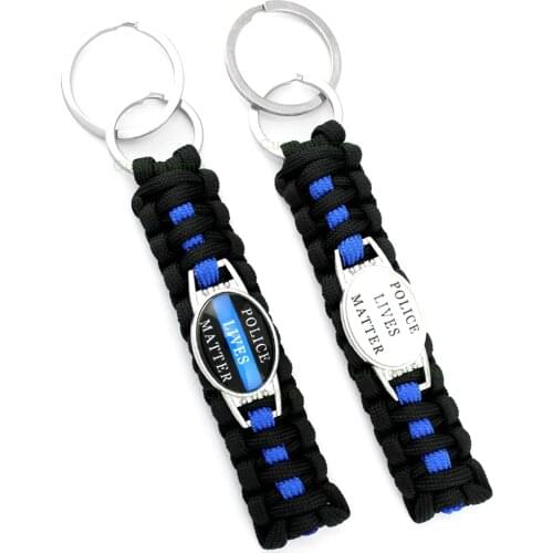 Lives Matter Thin Blue Line My Hero Deputy Mom Sister Wife Aunt Grandma Dad Son Daughter Keychain Key Chains Jewelry Many Styles