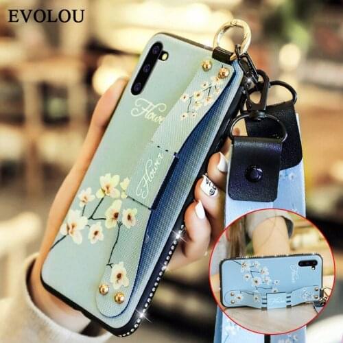 For Samsung A51 A71 Case Strap Wristband Bling Glitter Flower Phone Cases for Samsung S20 Ultra S10 S9 S8 S7 edge Note 10 A50