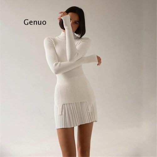 Jumpers Tight Half Turtleneck Sunken Stripe Female Sweaters Women Sweater Solid Knitted Top Long Sleeve Pullovers