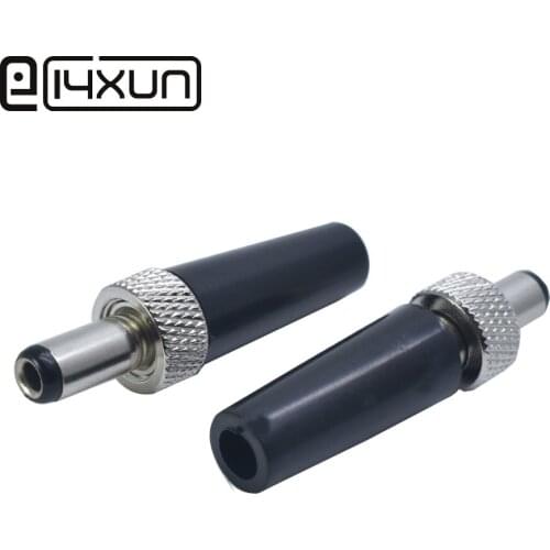 EClyxun 1pcs Circular Tube Copper Lockable 5.5mm x 2.1mm/5.5*2.1mm 5.5x2.5mm/5.5*2.5mm DC Power Plug Panel Mount Connectors