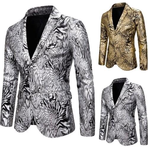 Hot Sale New European And American mens Suits Slim Fashion Snake Print Hot Stamping Printing Suit Party Dress Costume Jacket