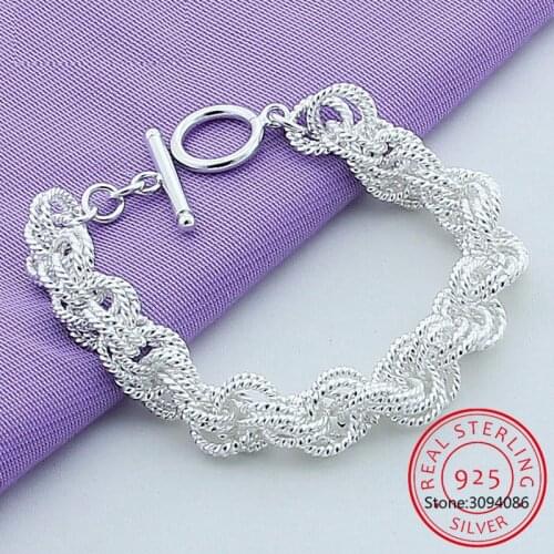 LEKANI Brand Design 925 Sterling Silver Charm Bracelet Exquisite Jewelry Silver For Women Gift Party