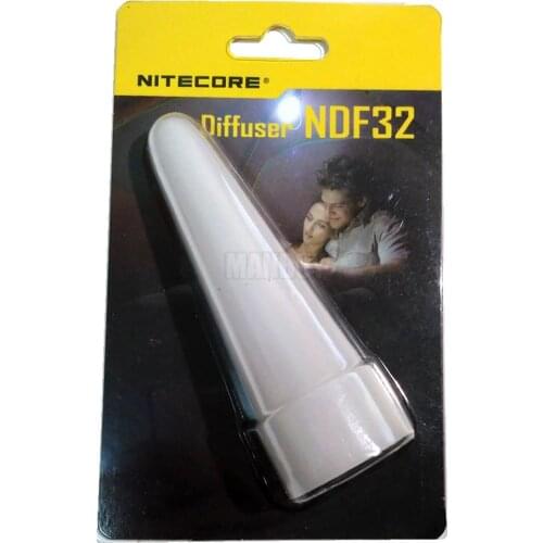 Topsale NITECORE NDF32mm Translucent White Diffuser Cone Traffic Wand Tip Lanterna Lamp Flashlight Accessories MH20GT P20UV R25