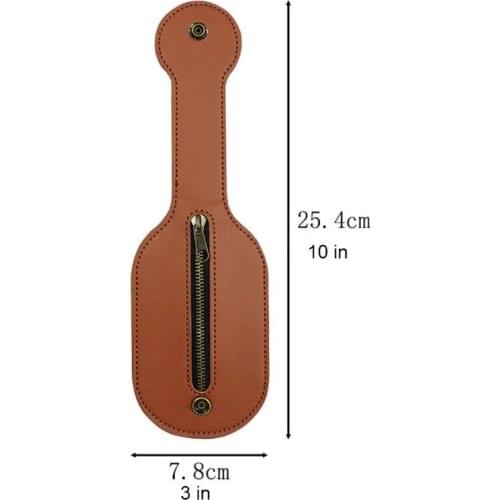 Mini Coin Purse PU Leather Racket Snap Big Capacity Belt Self Defense Multi-Tool Storage Bag G5AE