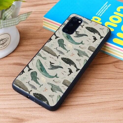 For Samsung Galaxy Whale song gray Soft TPU border Samsung Galaxy Case
