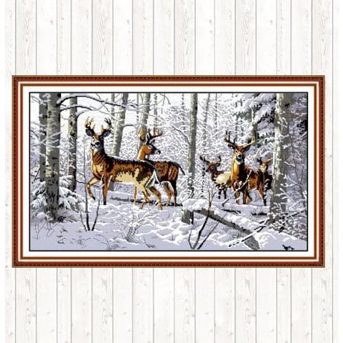 Joy Sunday 14CT 11CT Counted Stamped DIY Needlework Crafts Cross Stitch Embroidery Kit DMC Cotton Thread Printed Canvas Handmade