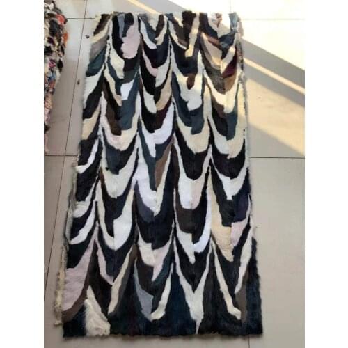 Natural real genuine multicolor colorfull mink Fur Blanket leather Soft plate Mattress Clothing fabric Plates material