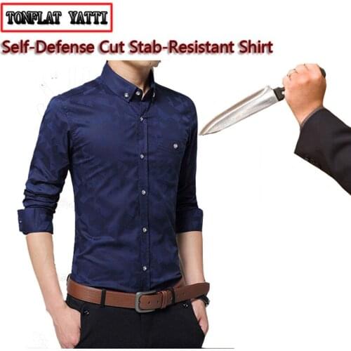 New Self Defense Security Anti-cut Anti-hack Anti-stab shirt Military Stealth Defensa Police Personal Tactics Clothing 6 Color
