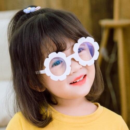 2021 NEW Sun Flower Round Cute Kids Sunglasses UV400 For Boy Girls Toddler Lovely Baby Sun Glasses Children Mirror Gradient