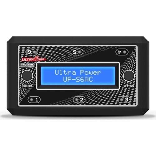 Original Ultra Power UP-S6AC 1S AC/DC 3.7V LiPO/LiHV Battery Charger 6 Outputs With Micro MX mCPX JST for RC Drone Quadcopter