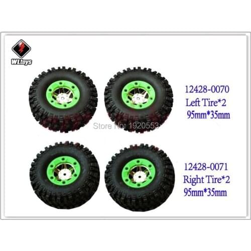 Original 12428-0070 Left Tire Hub & 12428-0071 Right Tires Wheel Spare Parts For Wltoys 12423 12428 1/12 RC Car